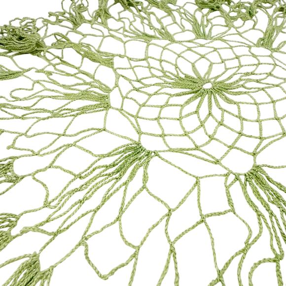 vintage lime green 20" round Doily handmade crochet home decor - Picture 7 of 7